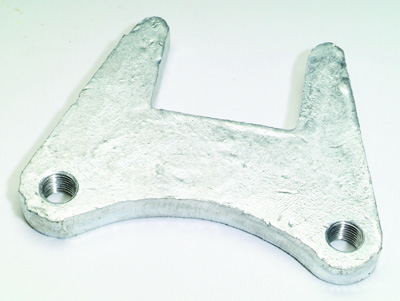 Brake caliper mounting plate galvanised for 45mm square axle
